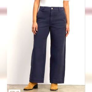 Everlane The Utility Wide Leg Pant in Navy Size 00
